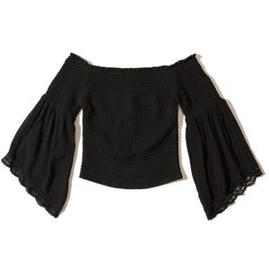 Hollister Black Cropped Tube Top